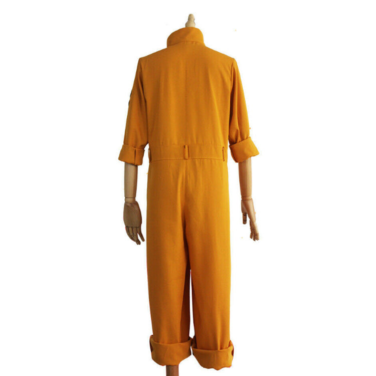 Shinra Kusakabe Orange Ooverall Costume Outfit Halloween Costume