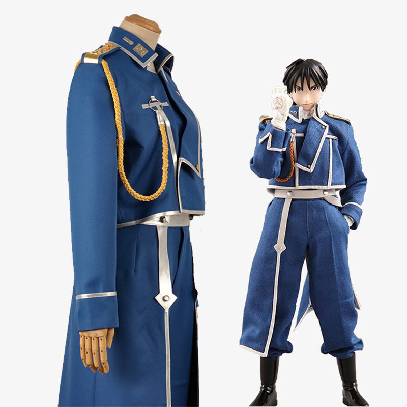 Fullmetal Alchemist Cosplay Roy Mustang Whole Set Costume With Wigs and Boots Halloween Costume Outfit