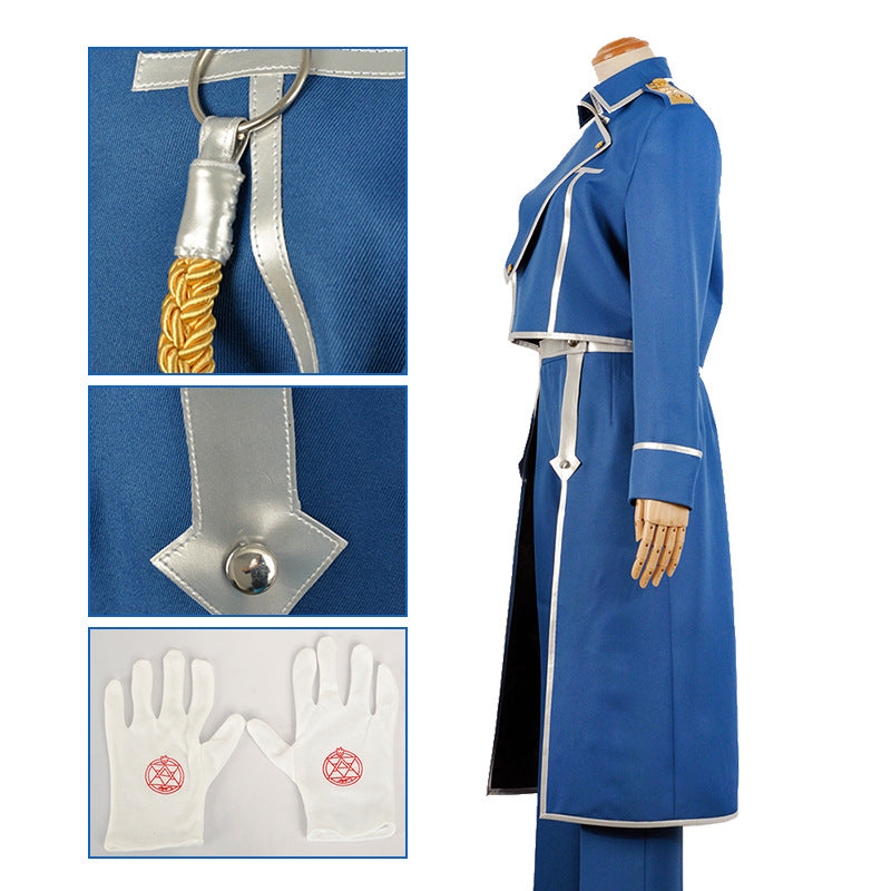 Fullmetal Alchemist Cosplay Roy Mustang Whole Set Costume With Wigs and Boots Halloween Costume Outfit