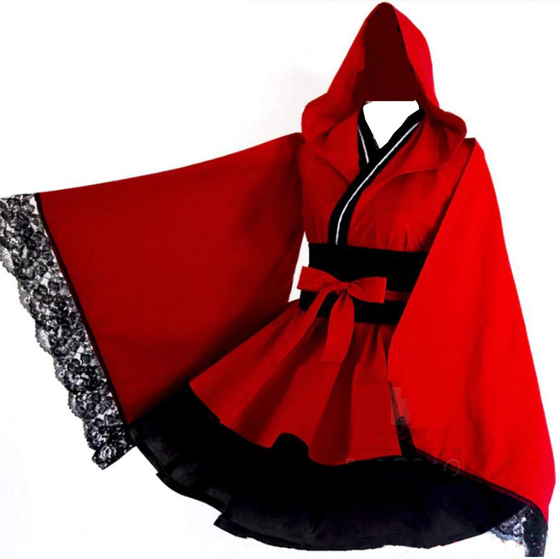 Anime Fullmetal Alchemist Edward Elric Female Ver. Costume Red Lolita Dress Kimono Halloween Costume