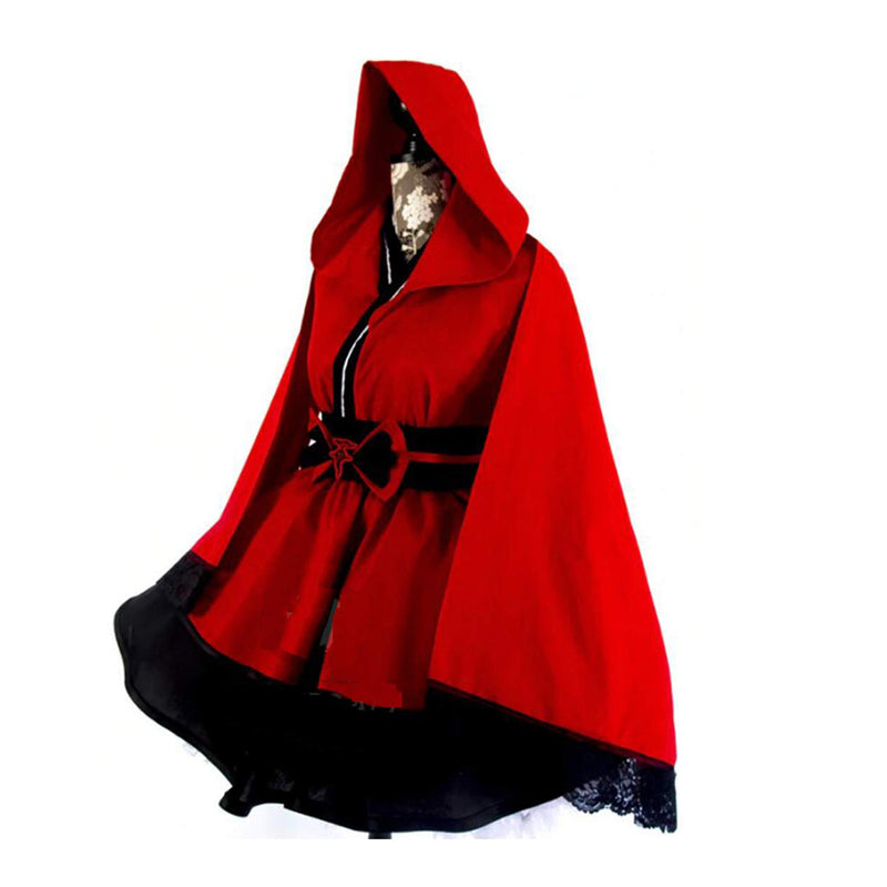 Anime Fullmetal Alchemist Edward Elric Female Ver. Costume Red Lolita Dress Kimono Halloween Costume