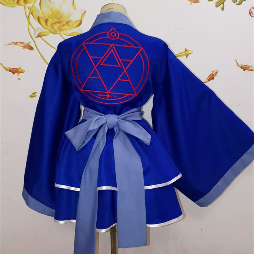 Anime Fullmetal Alchemist Roy Mustang Female Ver. Costume Lolita Dress Kimono Cosplay Costume