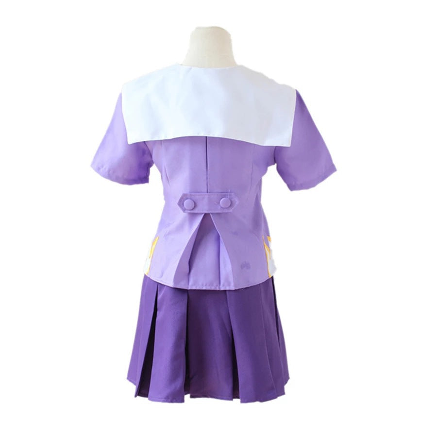 Anime Future Diary Cosplay Yuno Gasai Uniform Costume+Wigs Full Set Halloween Costume Outfit