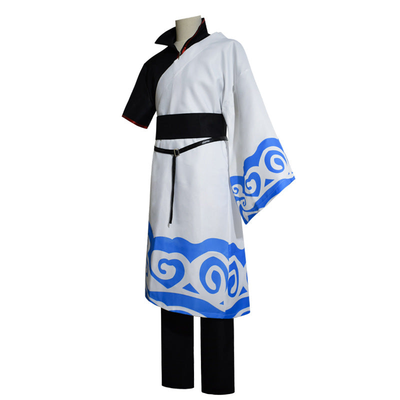 Anime Silver Soul/Gintama Gintoki Sakata Costume Full Set Halloween Carnival Costume Outfit