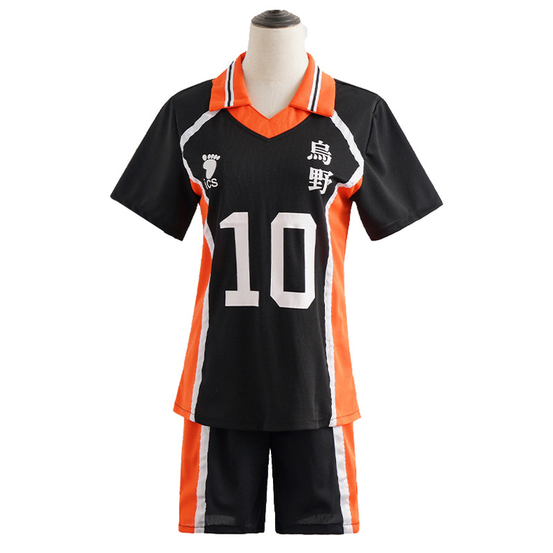 Karasuno Shoyo Hinata Uniform Costume +Wigs Sports Suit Halloween Carnival Cosplay Outfit
