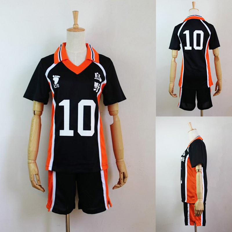 Karasuno Shoyo Hinata Uniform Costume +Wigs Sports Suit Halloween Carnival Cosplay Outfit