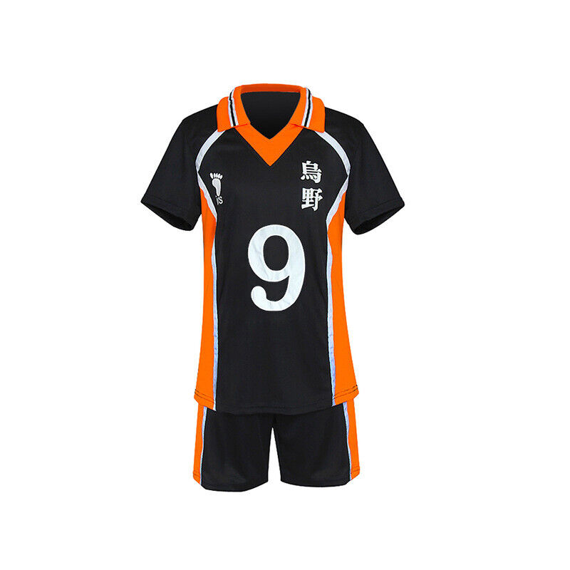 Karasuno Tobio Kageyama Uniform Costume+Wigs Halloween Cosplay Outfit Sportswear