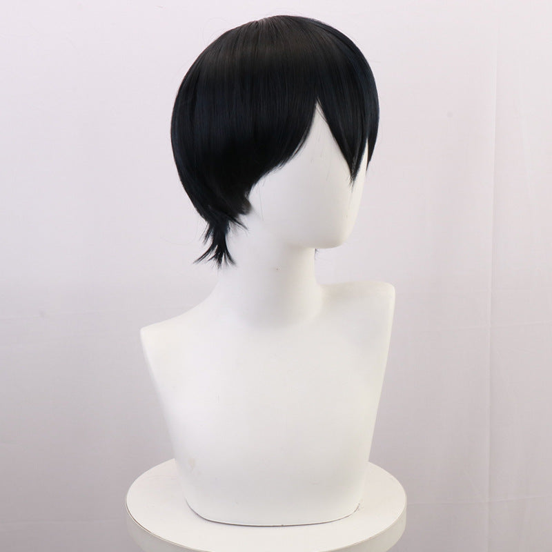 Karasuno Tobio Kageyama Cosplay Wigs Black Short Wigs