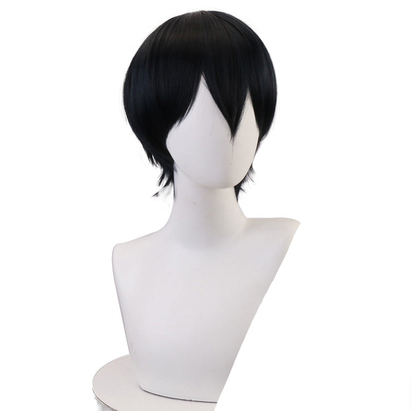 Karasuno Tobio Kageyama Cosplay Wigs Black Short Wigs