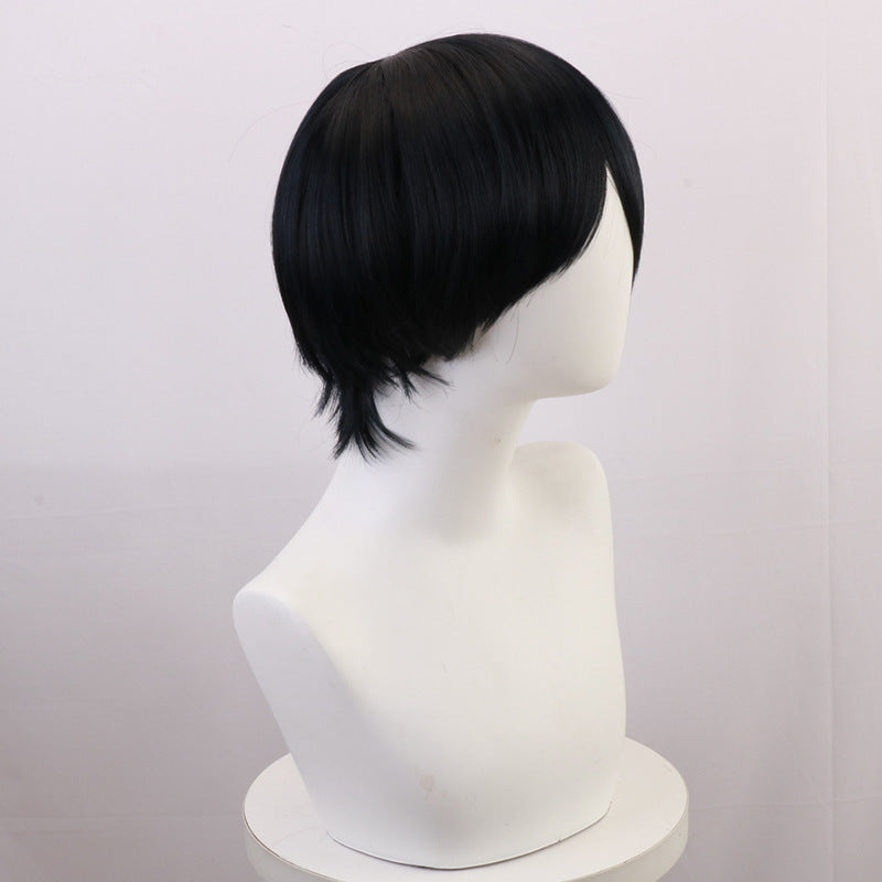 Karasuno Tobio Kageyama Cosplay Wigs Black Short Wigs