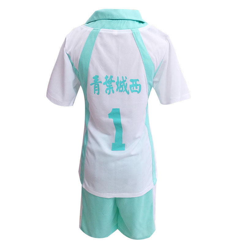 Aoba Johsai Toru Oikawa Volleyball Uniform Costume+Wigs Cosplay Costume Outfit
