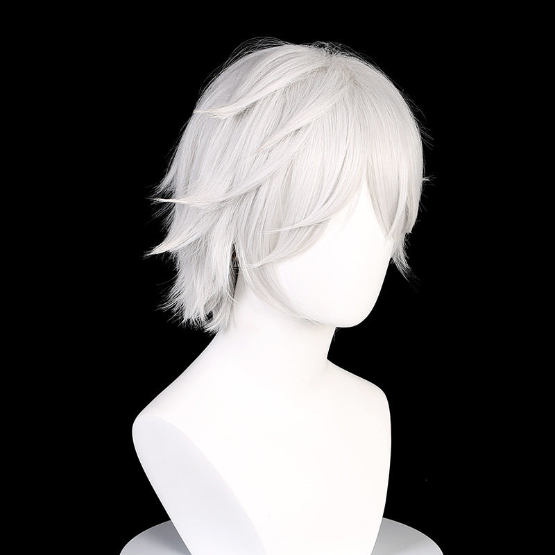 Anime Hell's Paradise: Jigokuraku Gabimaru Costume Wigs Silver Short Wigs