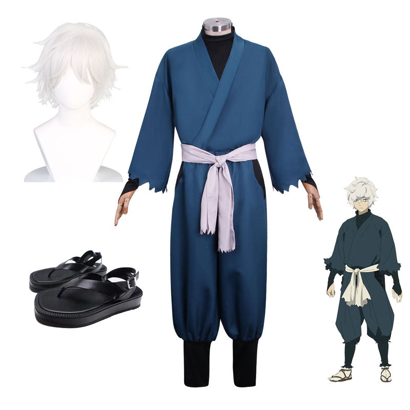 Anime Hell's Paradise: Jigokuraku Gabimaru Full Set Costume With Wigs and Shoes Halloween Carnival Costume