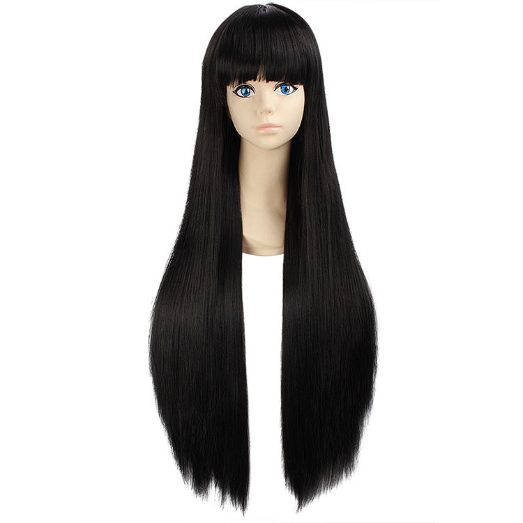 Kikyo Kagome Higurashi Cosplay Wigs Black Long Costume Wigs