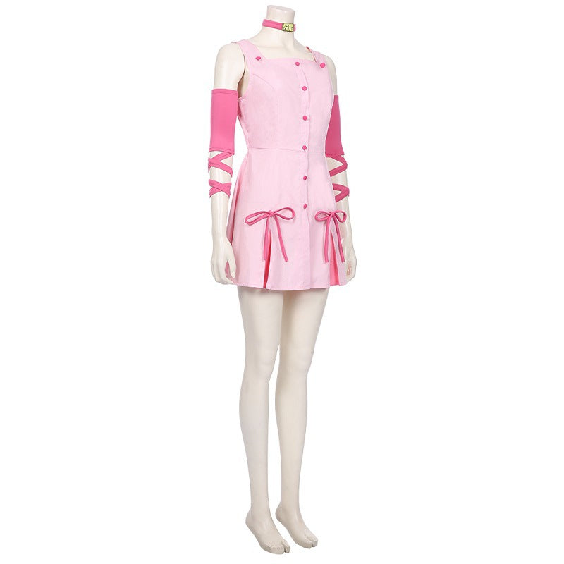 JOJO Reimi Sugimoto Costume Pink Dress Halloween Cosplay Outfit