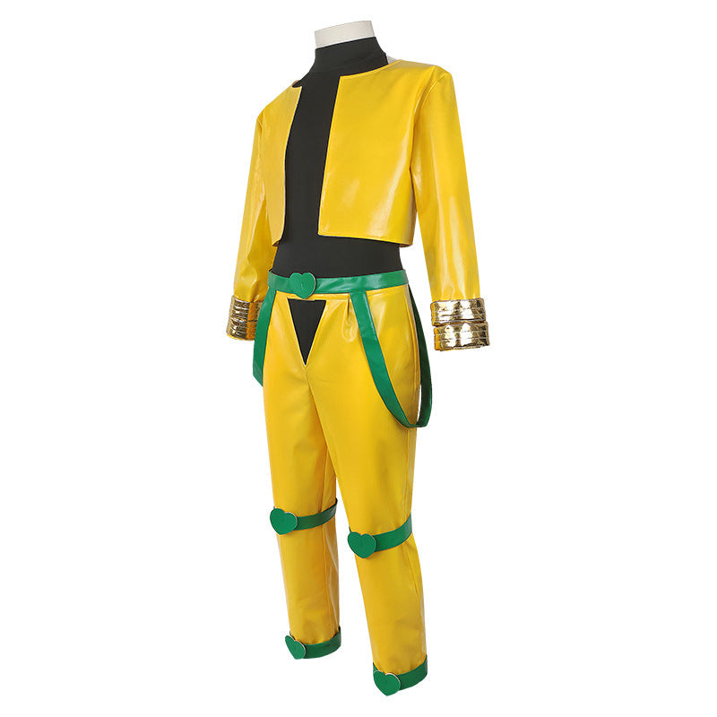 JOJO Dio Brando Yellow Costume +Wigs Full Set Halloween Costume Outfit