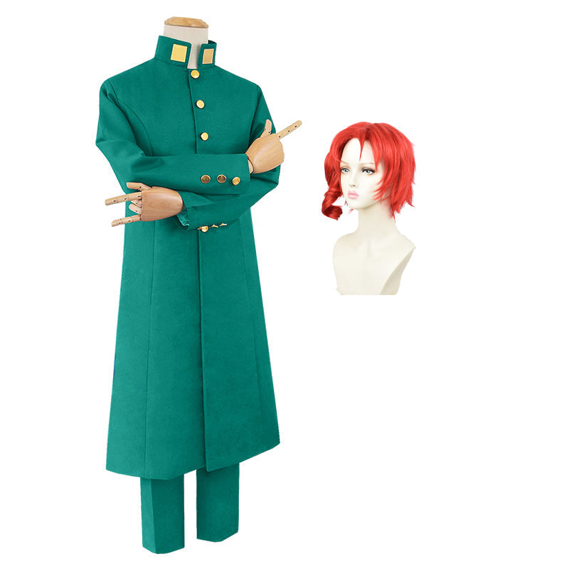 JOJO Noriaki Kakyoin Full Set Costume+Wigs Halloween Cosplay Costume