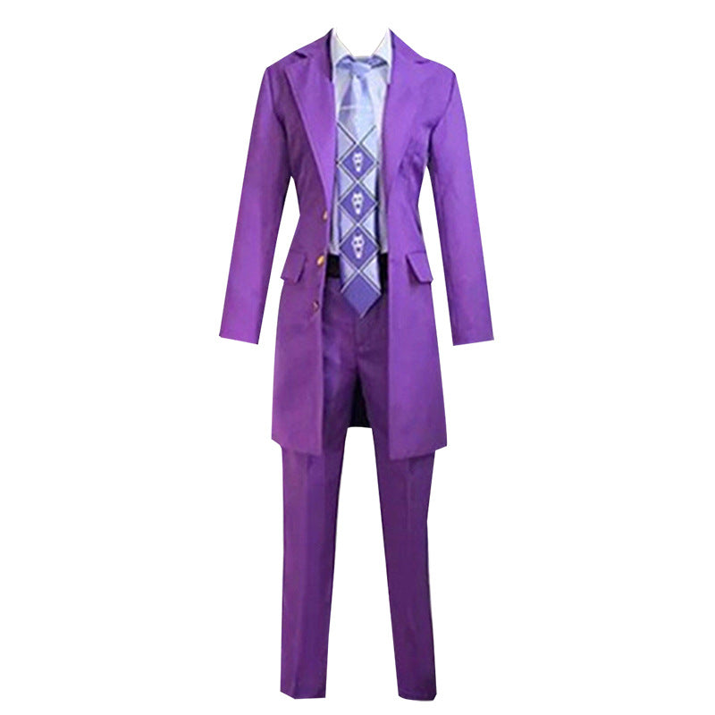 JOJO Yoshikage Kira Suit Costume Halloween Cosplay Outfit
