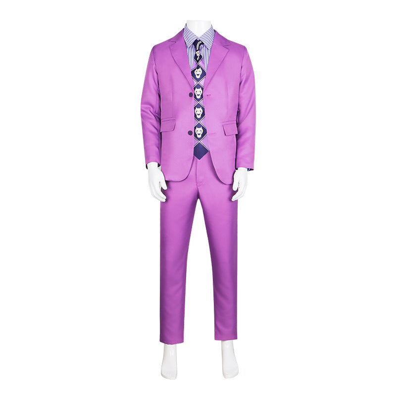 JOJO Yoshikage Kira Costume Uniform Purple Suit Halloween Costume