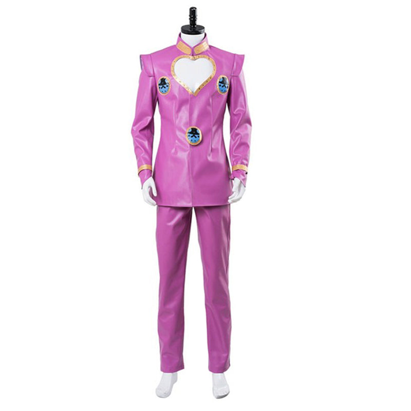 JOJO Giorno Giovanna Pink Costume Halloween Cosplay Outfit