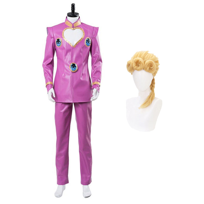 JOJO Giorno Giovanna Costume+Wigs Outfit Halloween Cosplay Costume