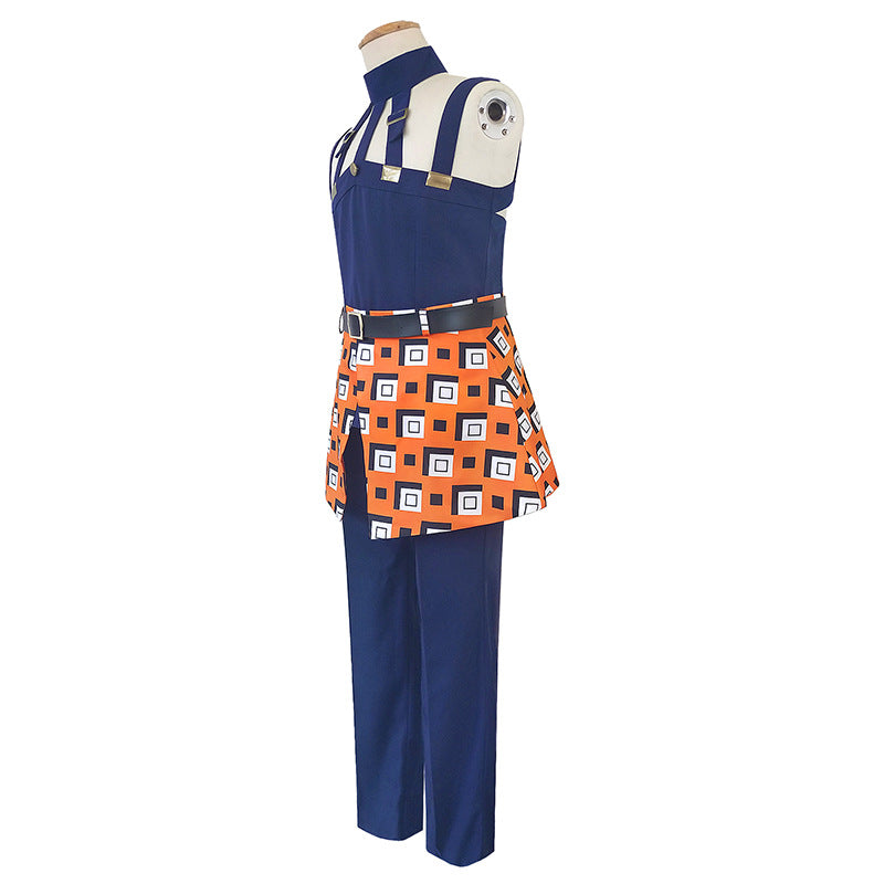 JOJO Narancia Ghirga Full Set Cosplay Costume With Wigs and Headband Halloween Cosplay Outfit