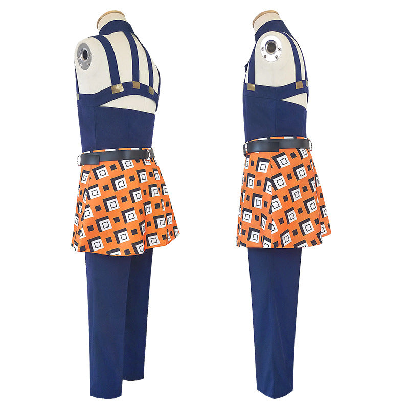 JOJO Narancia Ghirga Full Set Cosplay Costume With Wigs and Headband Halloween Cosplay Outfit