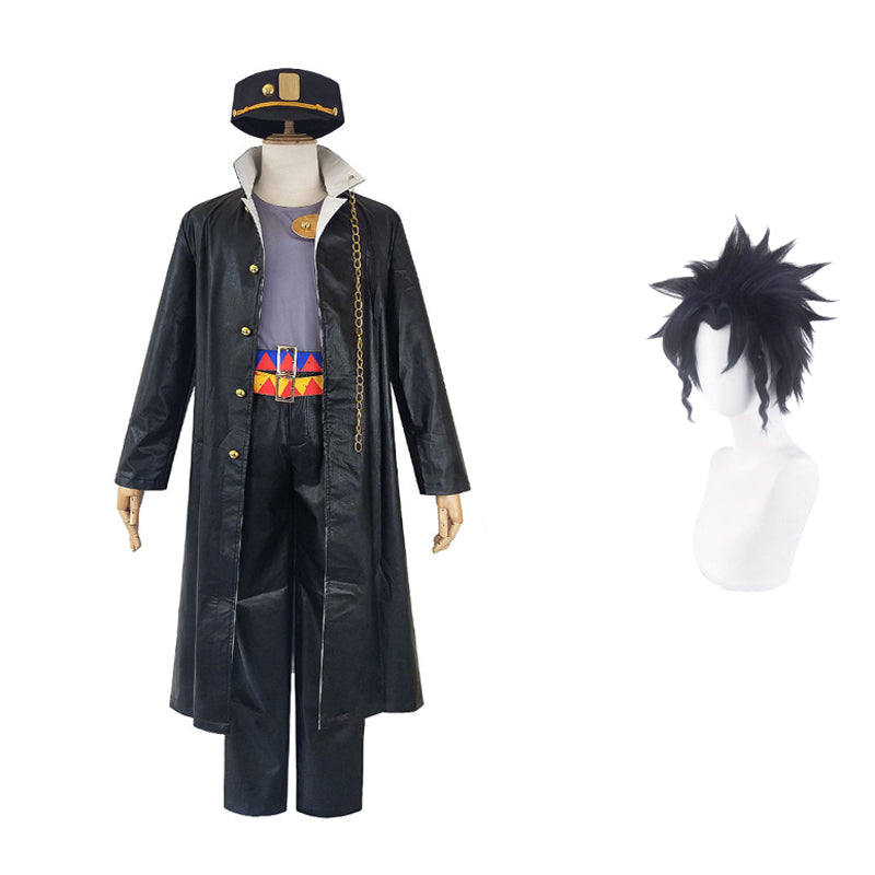 JOJO Jotaro Kujo Full Set Costume +Wigs +Hat Halloween Cosplay Costume Outfit