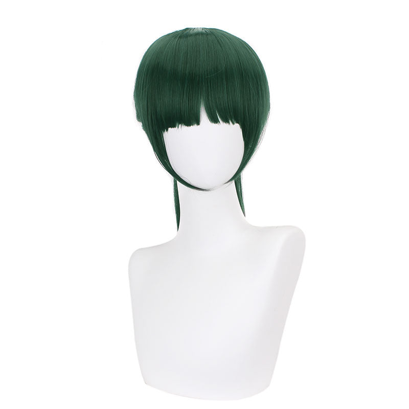 Maki Zenin Cosplay Wigs Green Long Ponytail Wigs