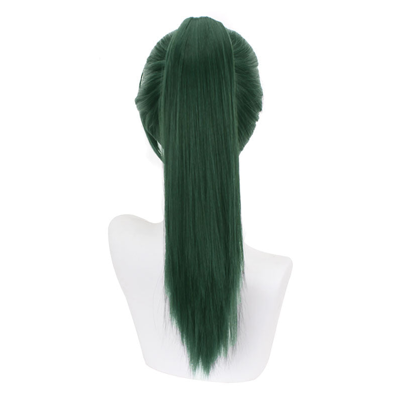 Maki Zenin Cosplay Wigs Green Long Ponytail Wigs