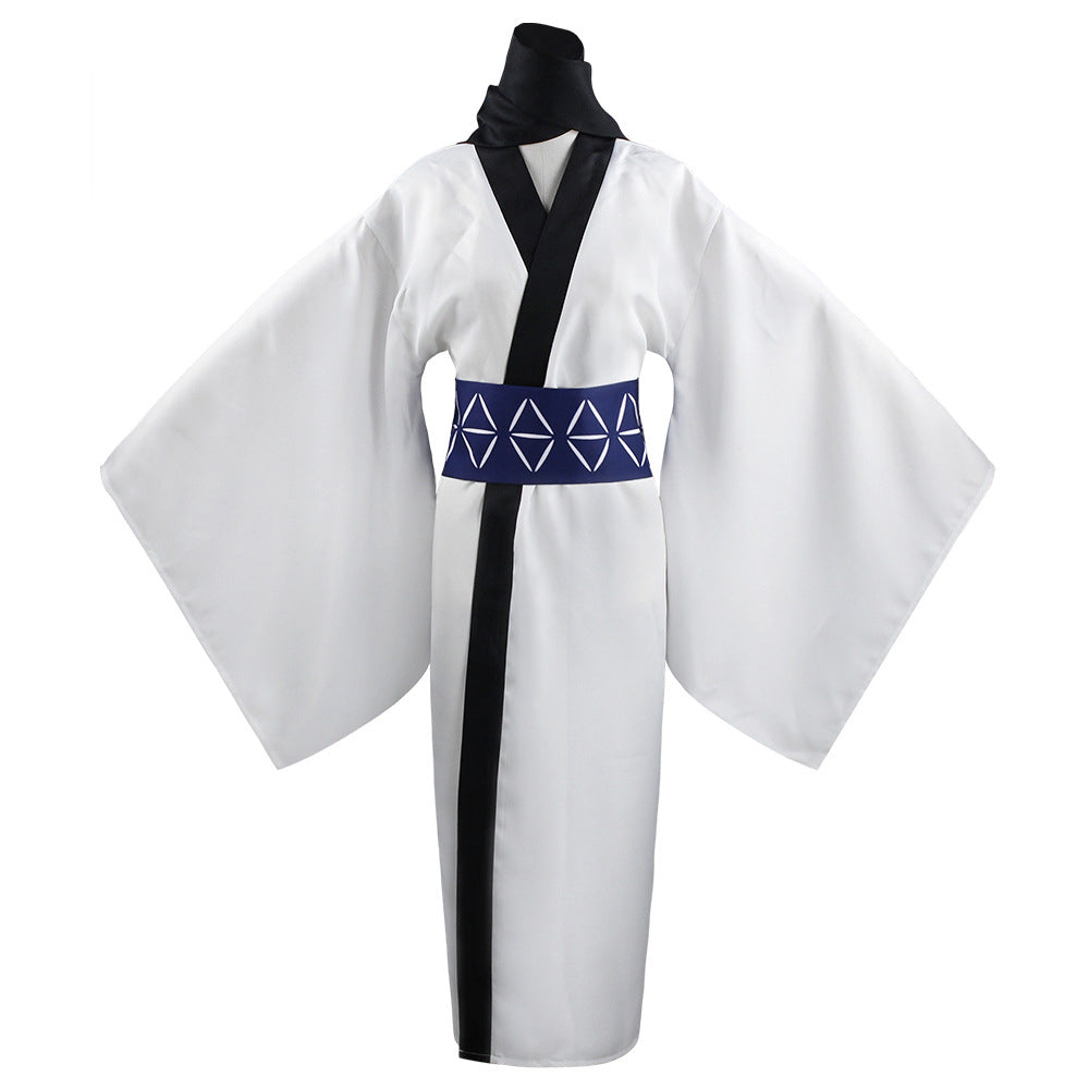 Ryomen Sukuna White Kimono Costume With Wigs Full Set Halloween Cosplay Outfit