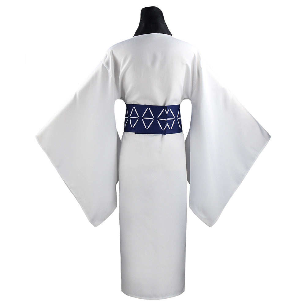 Ryomen Sukuna White Kimono Costume With Wigs Full Set Halloween Cosplay Outfit