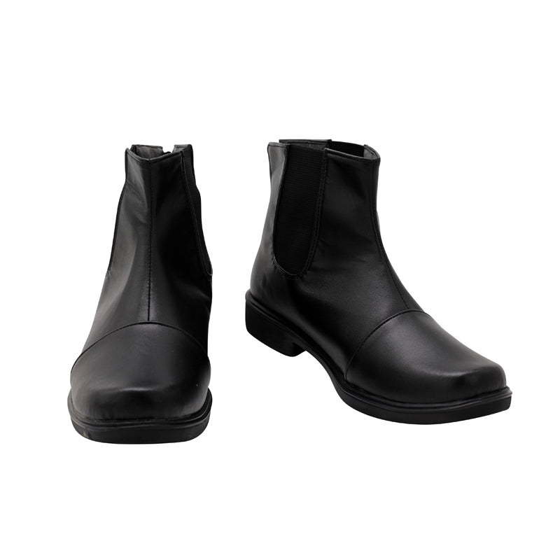 Satoru Gojo Cosplay Shoes Black PU Leather Costume Shoes Accessories