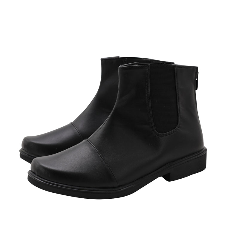 Satoru Gojo Cosplay Shoes Black PU Leather Costume Shoes Accessories