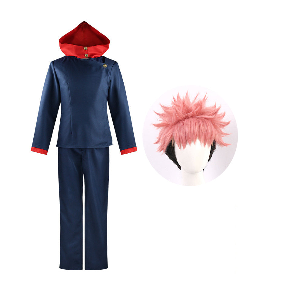 Yuji Itadori Cosplay Costume With Wigs Set