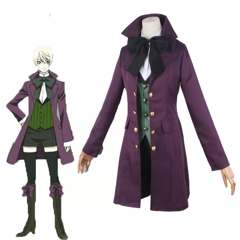 Anime Kuroshitsuji Black Butler Alois Trancy Costume With Wigs Cosplay Uniform Outfit Full Set