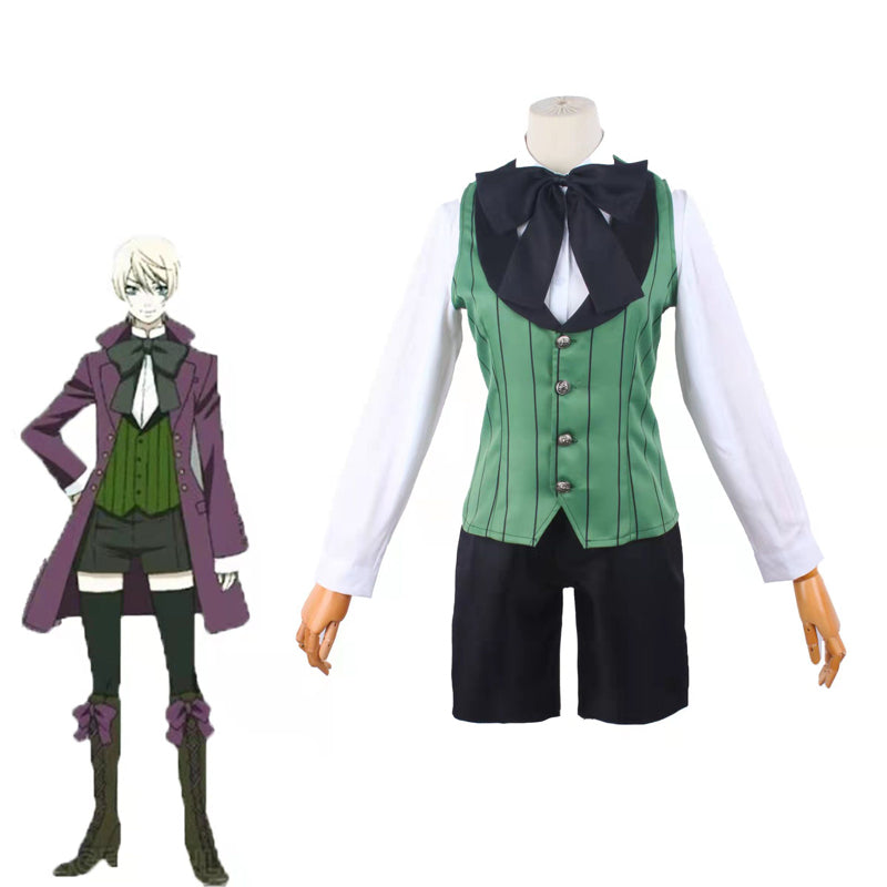 Anime Kuroshitsuji Black Butler Alois Trancy Costume With Wigs Cosplay Uniform Outfit Full Set