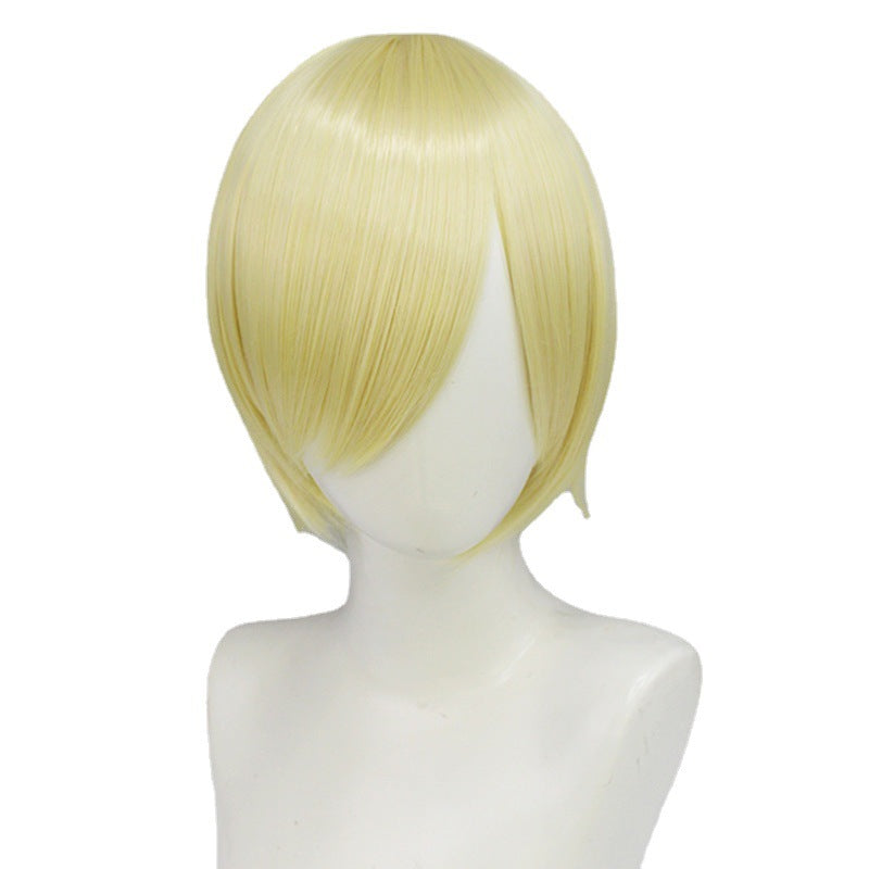 Anime Kuroshitsuji Black Butler Alois Trancy Costume Wigs Golden Short Wigs