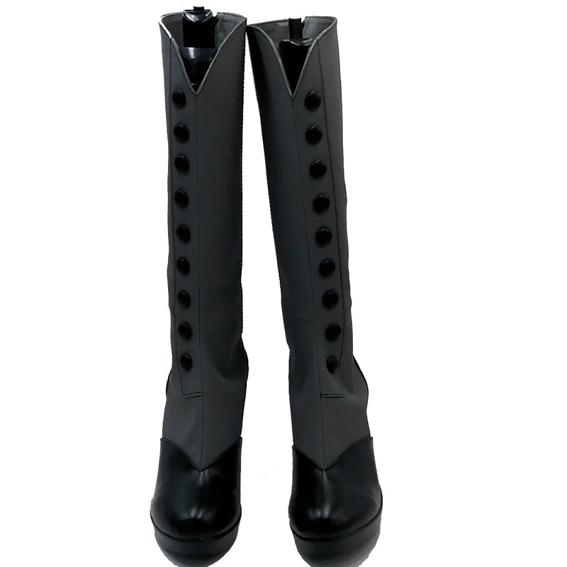 Anime Kuroshitsuji Black Butler Ciel Phantomhive Demon Form Costume Shoes PU Leather Customized Cosplay Boots