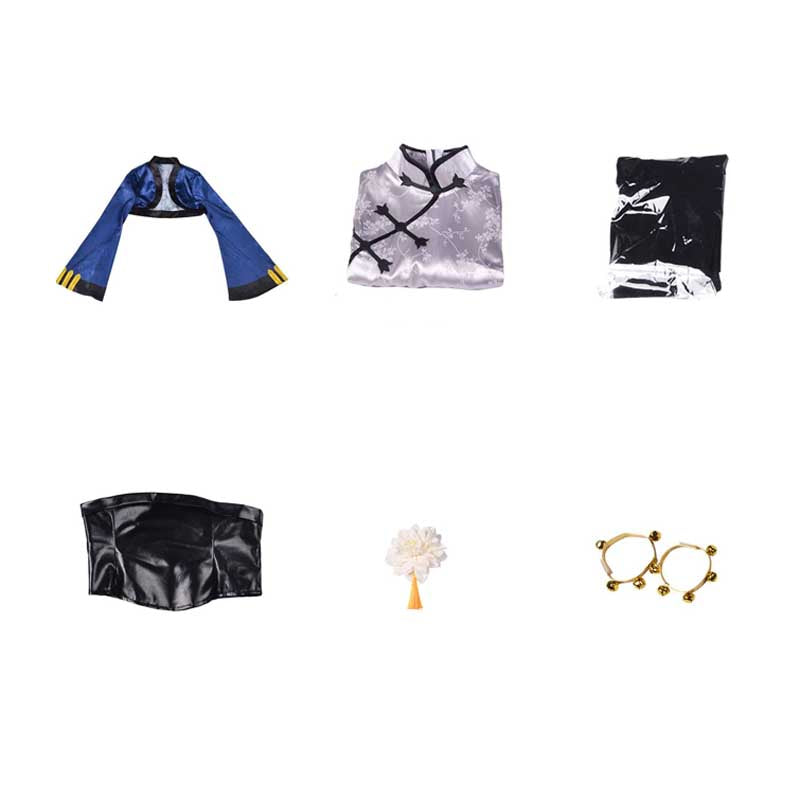 Anime Kuroshitsuji Black Butler Ran-Mao Costume Dress With Wigs Full Set Halloween Cosplay Costume