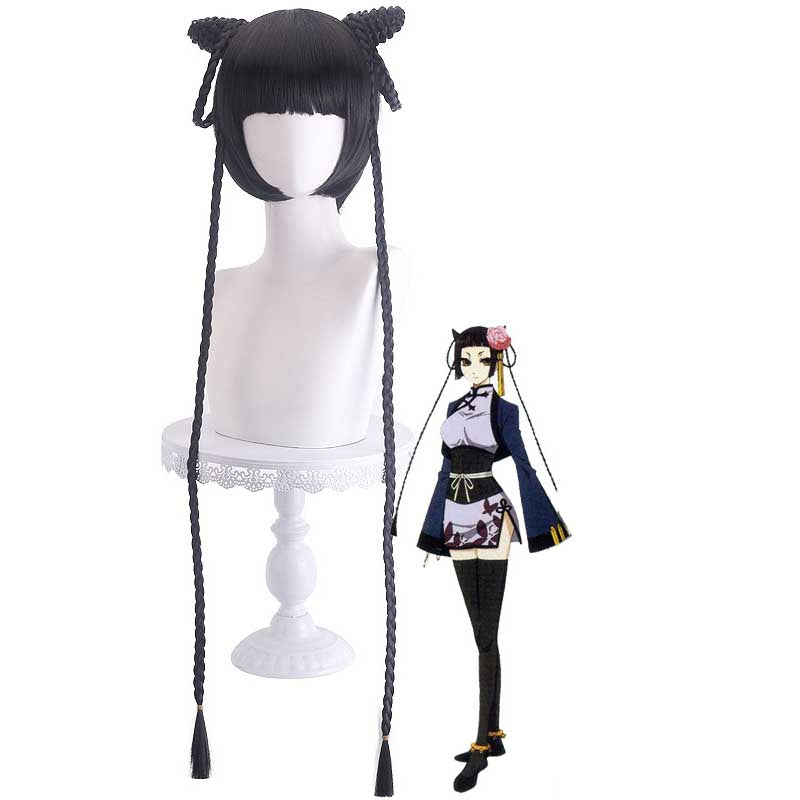 Anime Kuroshitsuji Black Butler Ran-Mao Costume Dress With Wigs Full Set Halloween Cosplay Costume