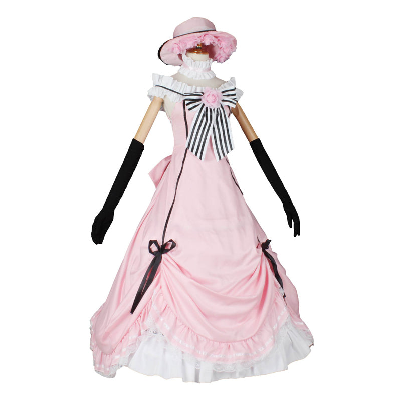 Anime Kuroshitsuji Black Butler Robin Ciel Phantomhive Costume Dress With Wigs Female Halloween Costume Full Set
