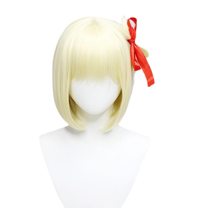 Anime Lycoris Recoil Chisato Nishikigi Uniform Costume With Wigs Full Set Halloween Carnival Costume