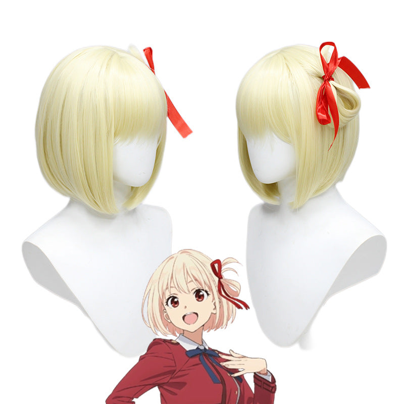 Anime Lycoris Recoil Chisato Nishikigi Cosplay Wigs Halloween Costume Accessories