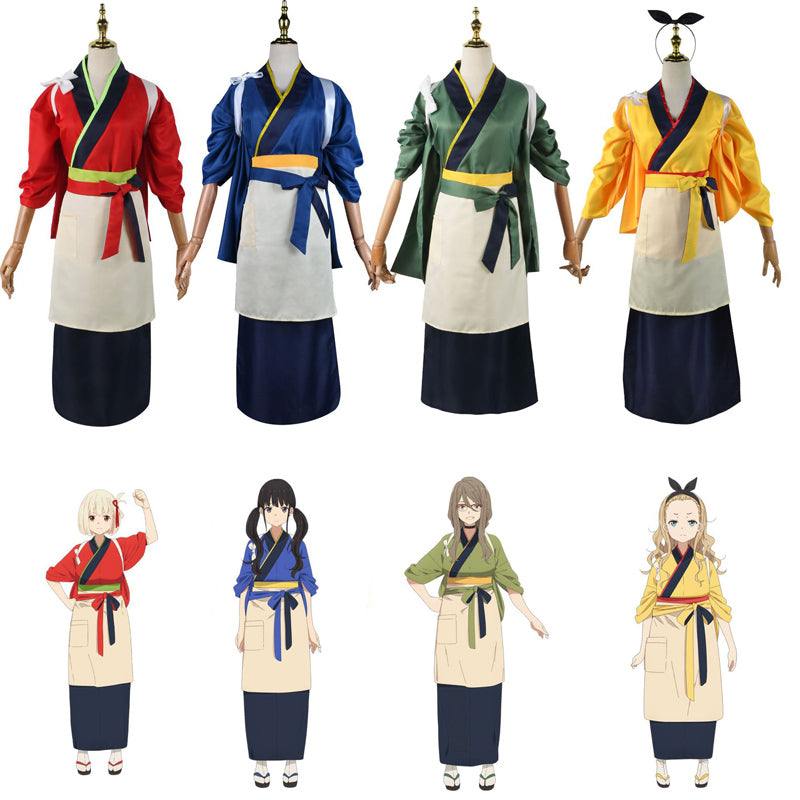 Anime Lycoris Recoil Chisato Nishikigi Takina Inoue Kimono Costume Dress Halloween Costume