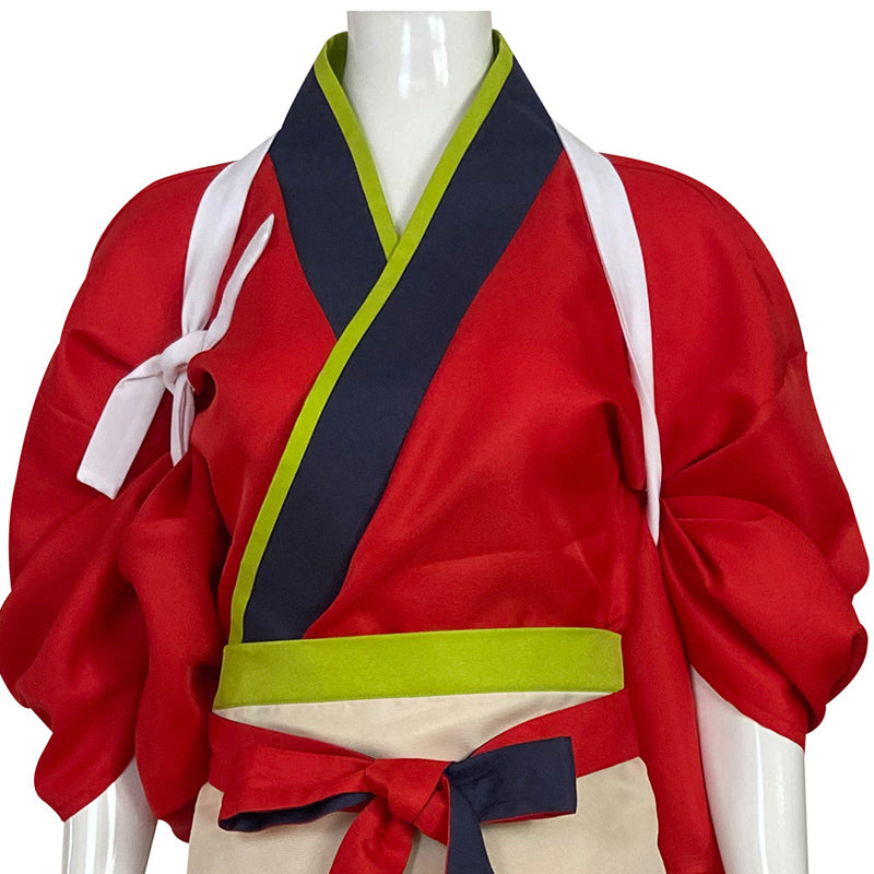 Anime Lycoris Recoil Kimono Dress Costume With Wigs Set Halloween Costume