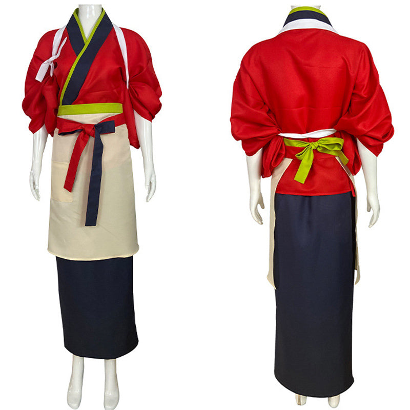 Anime Lycoris Recoil Kimono Dress Costume With Wigs Set Halloween Costume