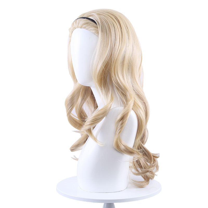 Anime Lycoris Recoil Kurumi Cosplay Wigs Long Golden Wigs Costume Accessories