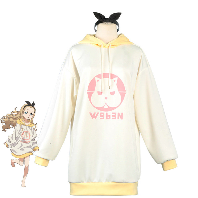 Anime Lycoris Recoil Kurumi Walnut Costume Hoodie Dress With Headwear Halloween Costume