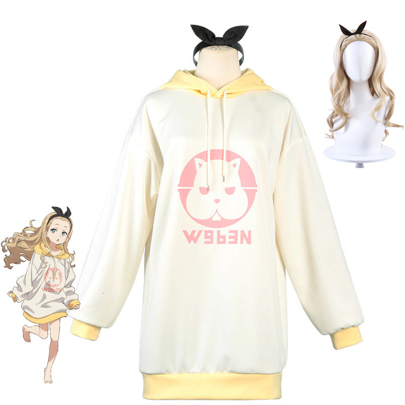 Anime Lycoris Recoil Kurumi Walnut Costume Hooded Dress With Wigs Full Set Halloween Costume